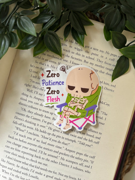 Zero patience Zero Flesh Sticker