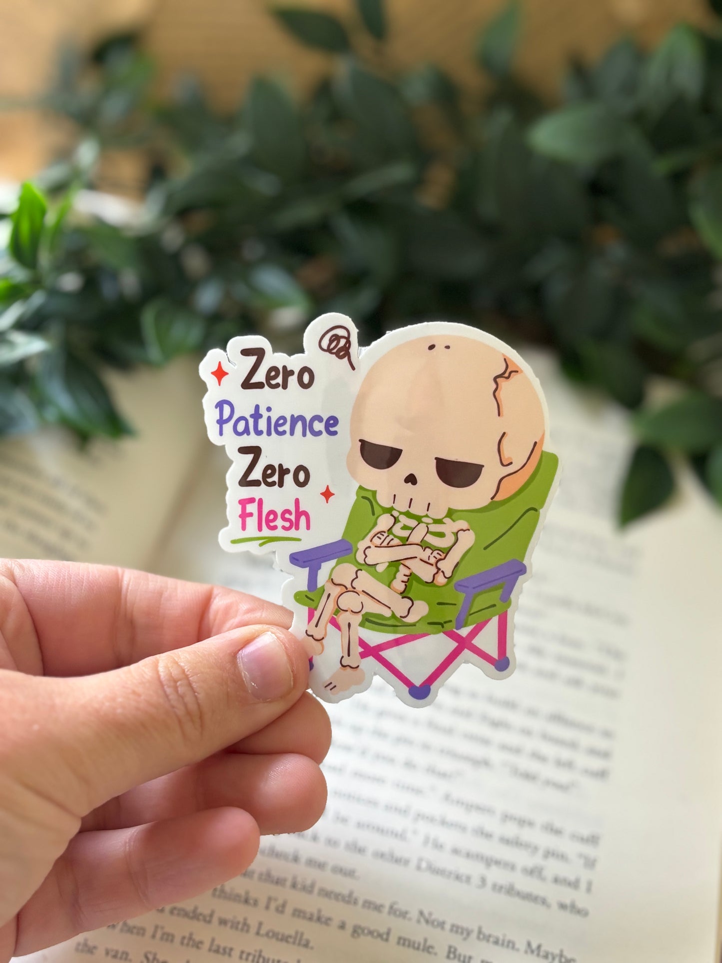 Zero patience Zero Flesh Sticker