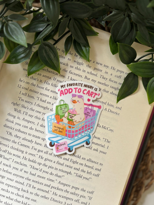 My fav hobby is add to cart sticker