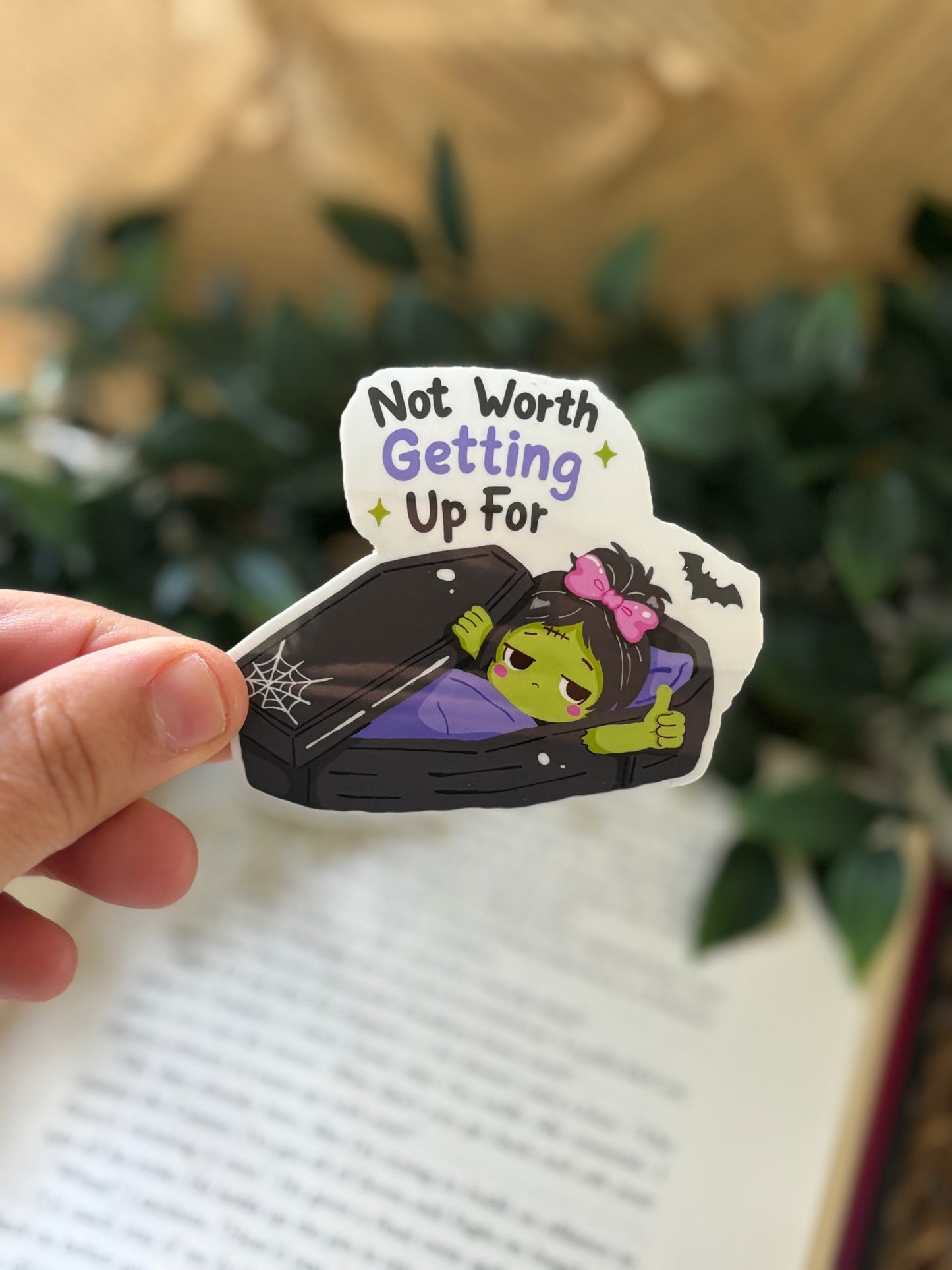 Not worth getting up for Sticker