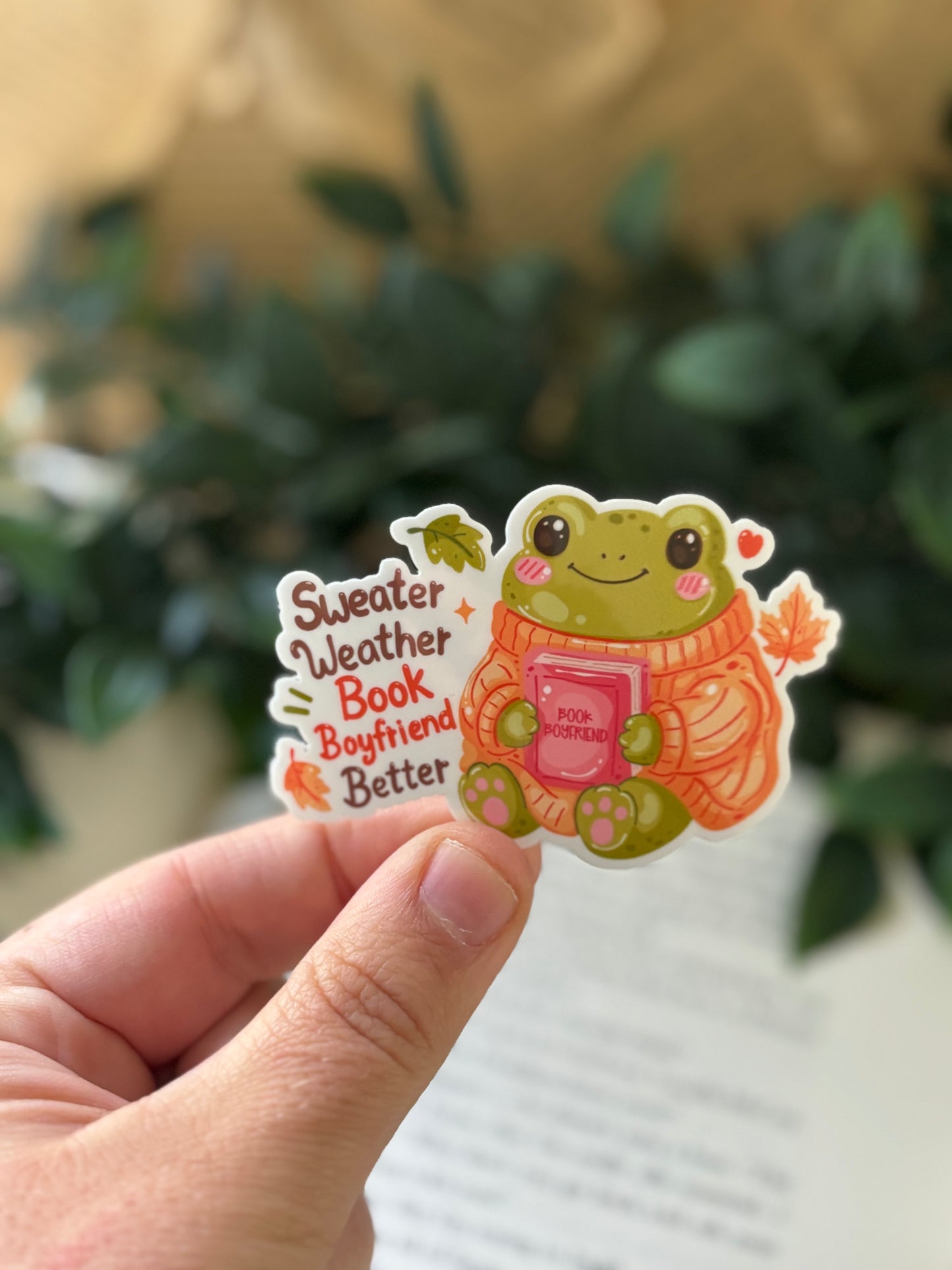 Sweater weather book boyfriend better Sticker