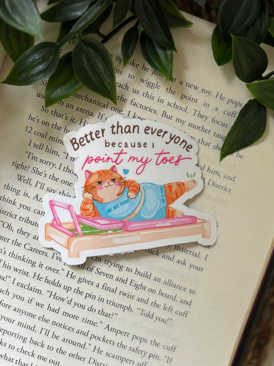 Better than everyone because i point my toes sticker