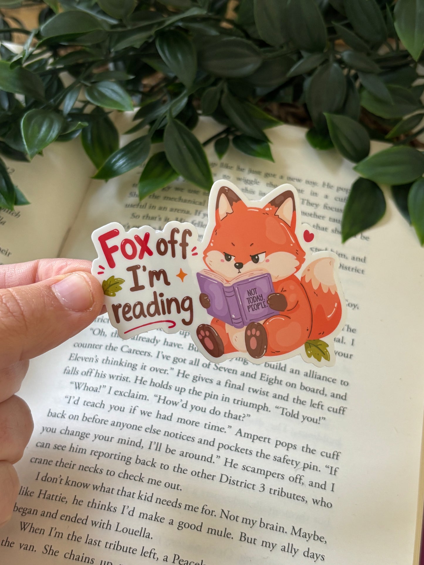 Fox off I´m reading Sticker