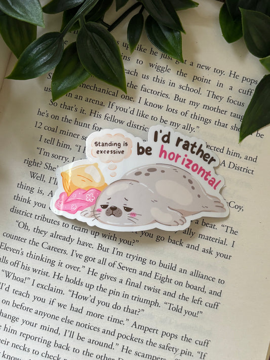 I´d rather be horizontal sticker