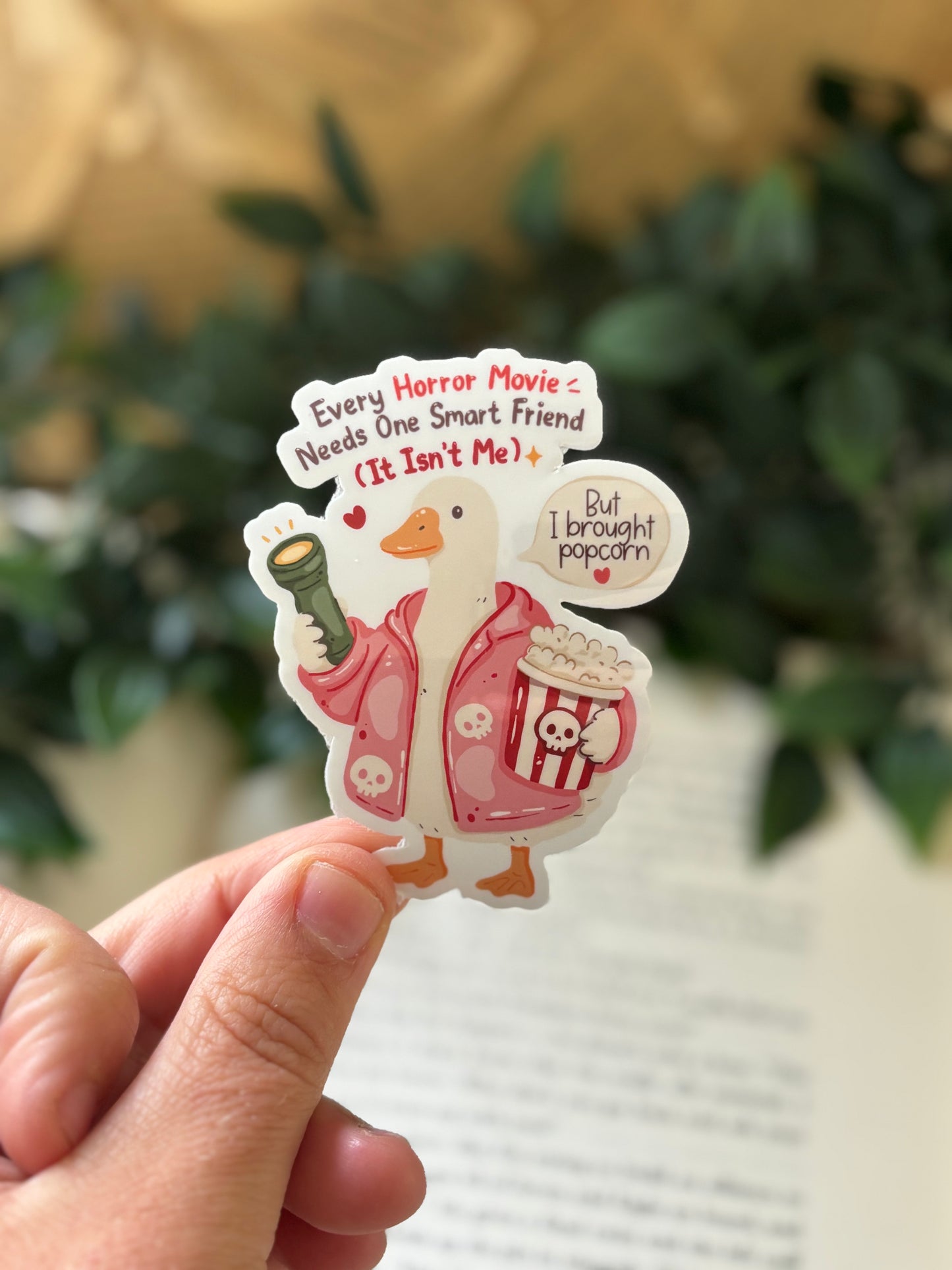 Every horror movie needs one smart friend sticker