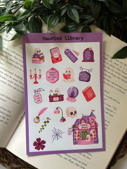 Haunted Library Sticker Sheet