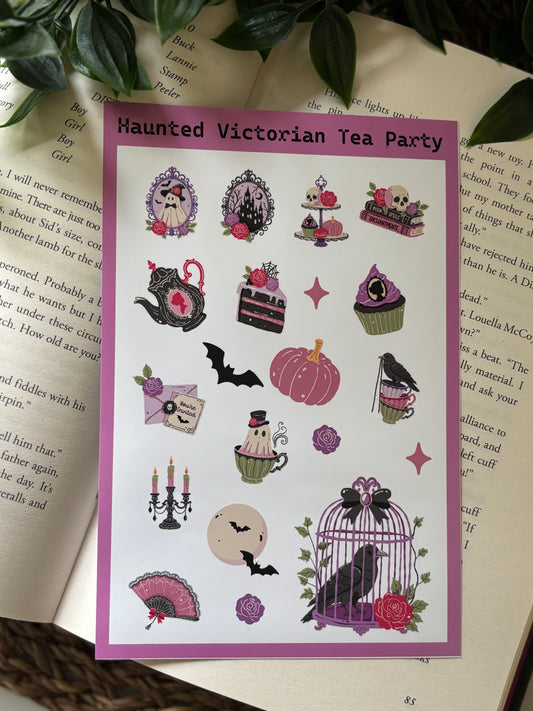 Haunted Victorian Tea Party Sticker Sheet