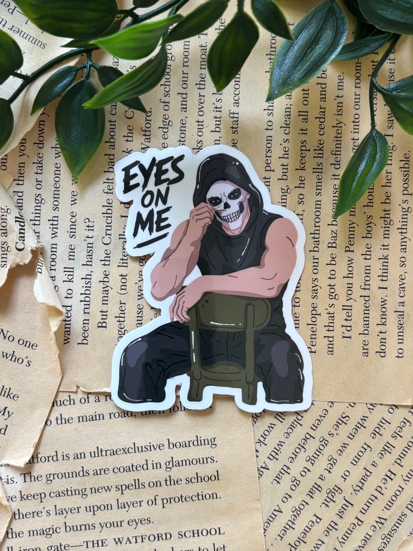 Eyes on me sticker