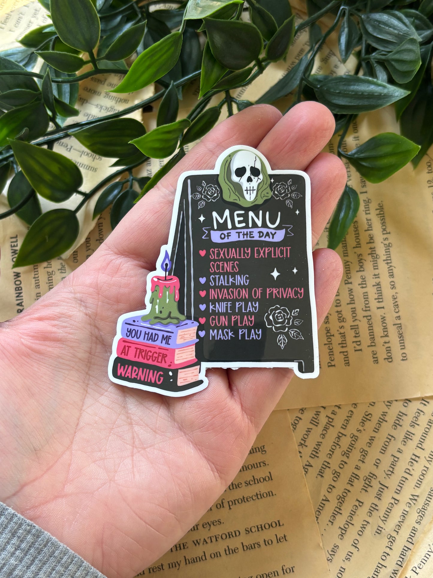 Menu of Dark Romance sticker