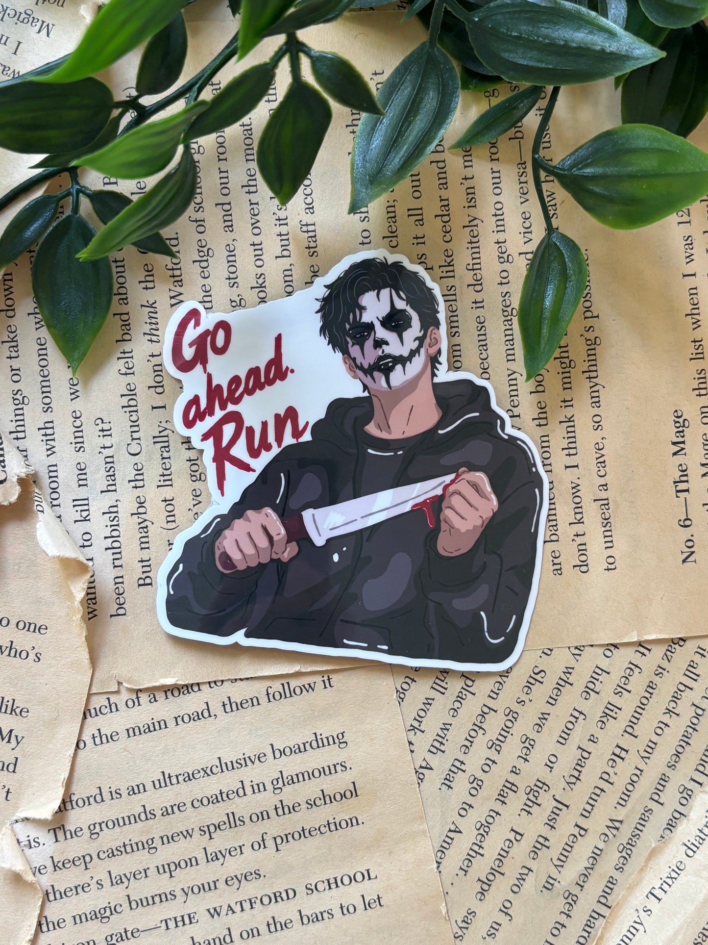 Go ahead run sticker