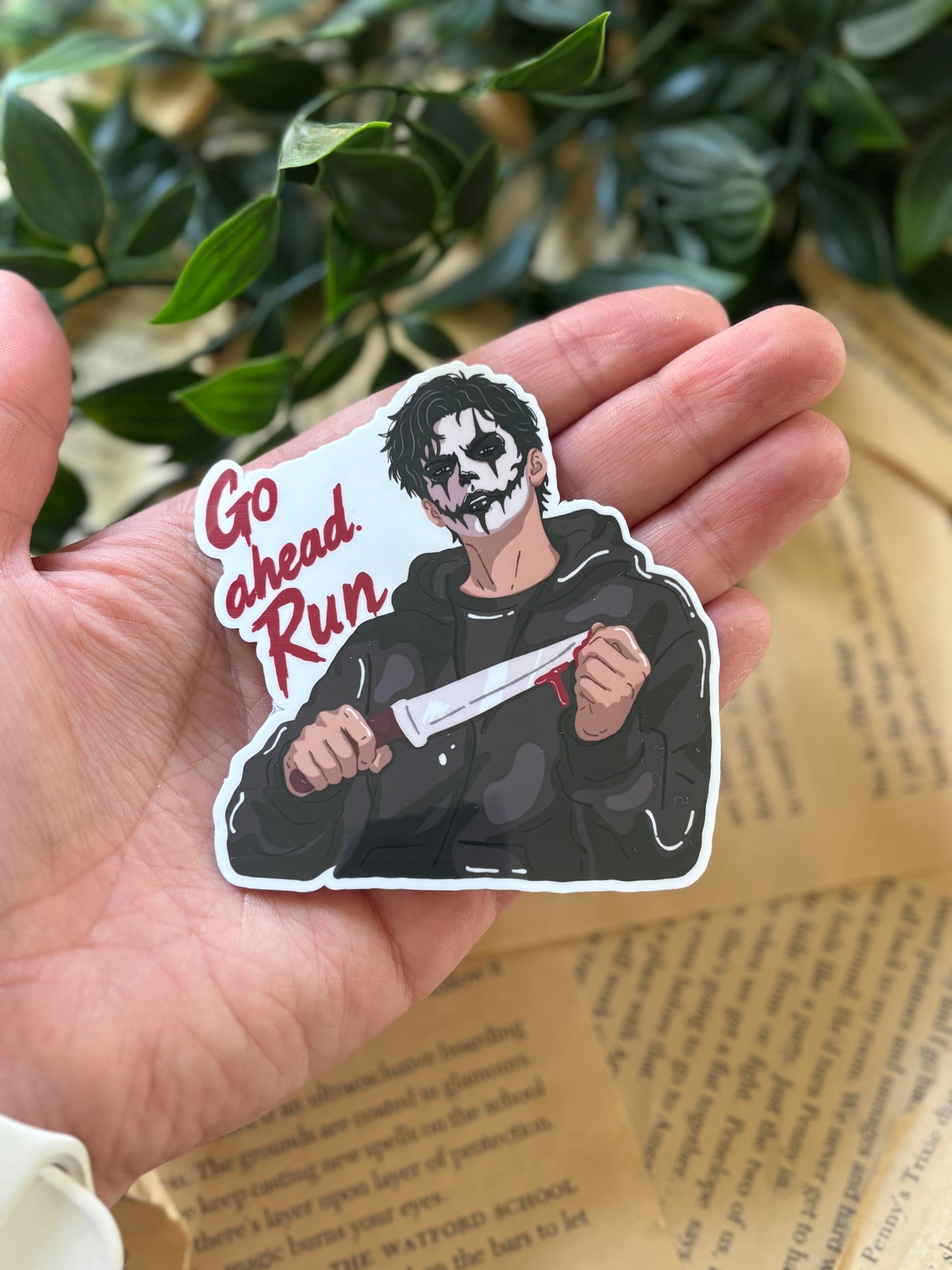Go ahead run sticker