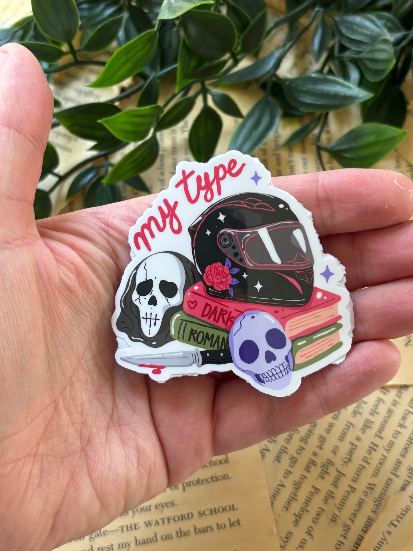 My type helmet sticker