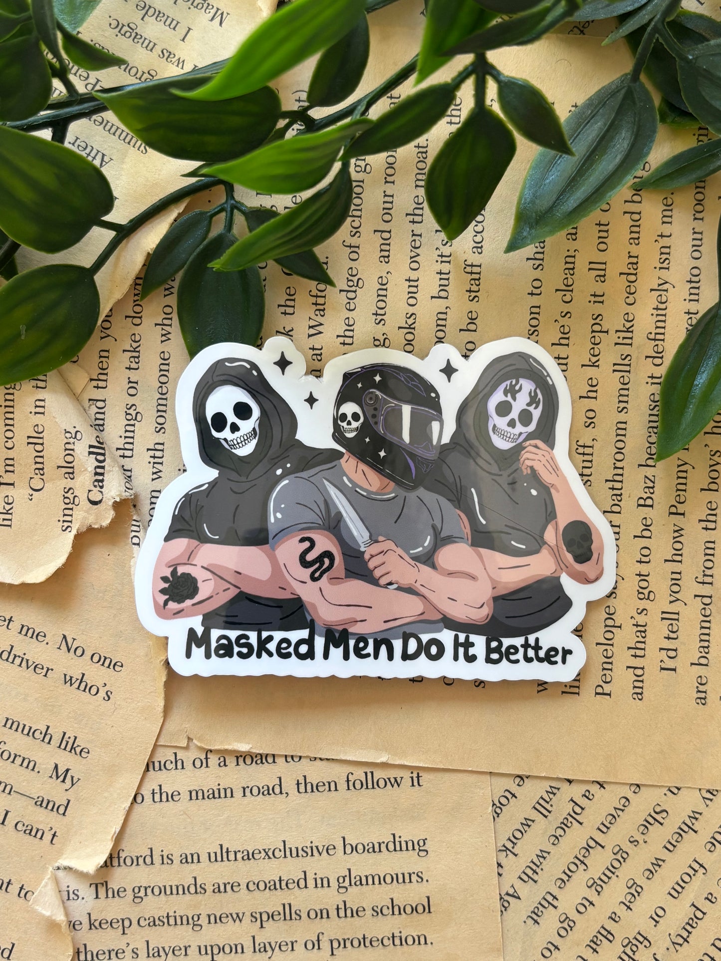 Masked men do it better sticker