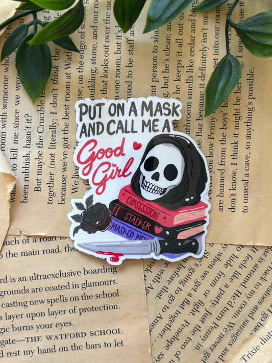 Put on a mask sticker