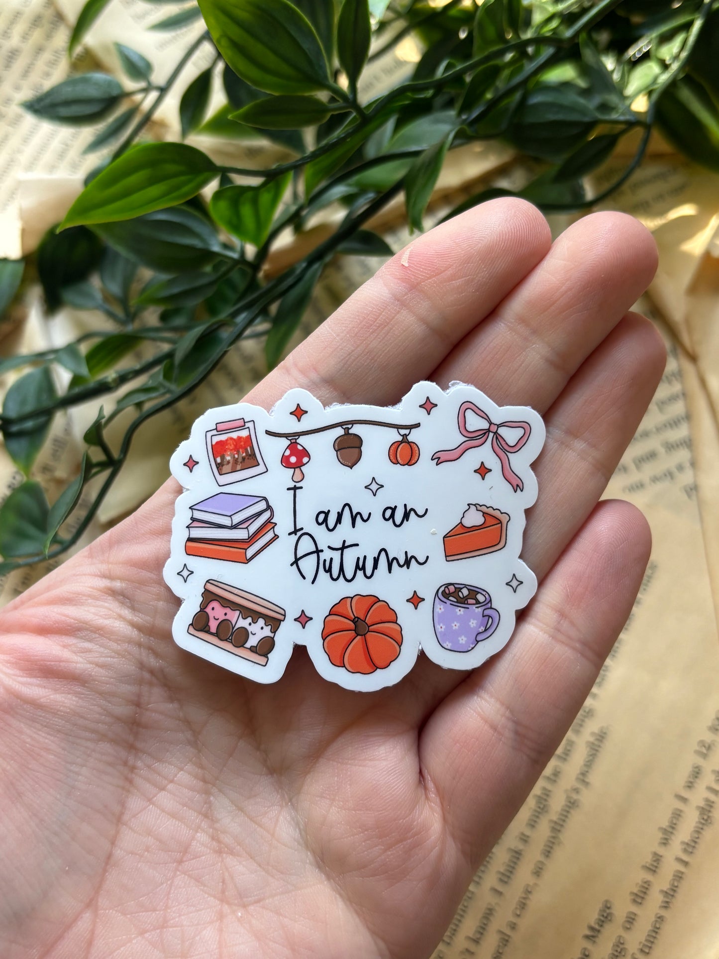 I am an Autumn sticker