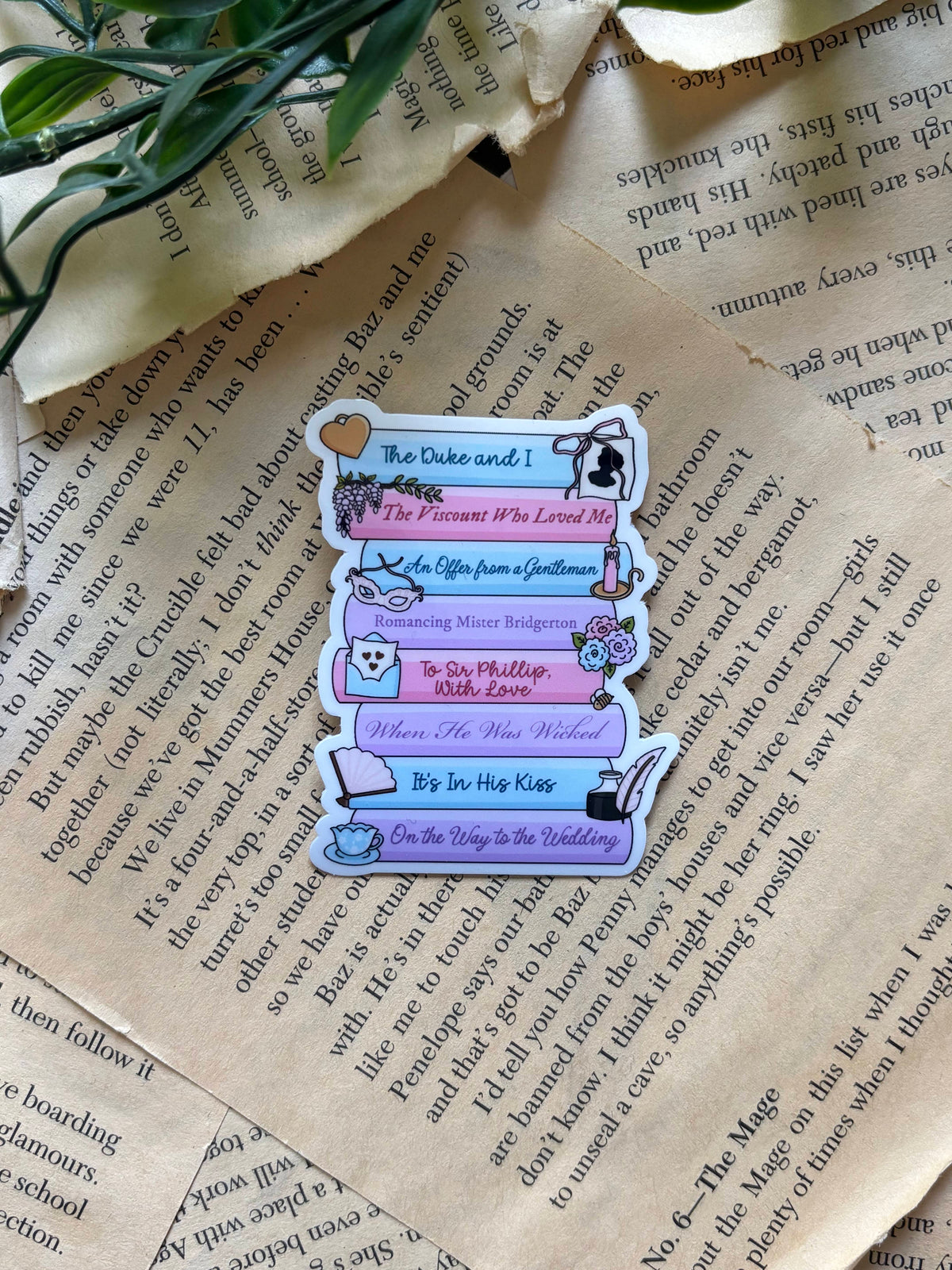 Bridgerton Bookstack sticker