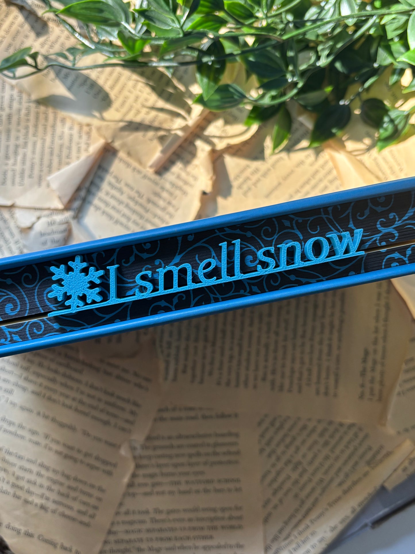 I smell snow 3D printet bokmerke