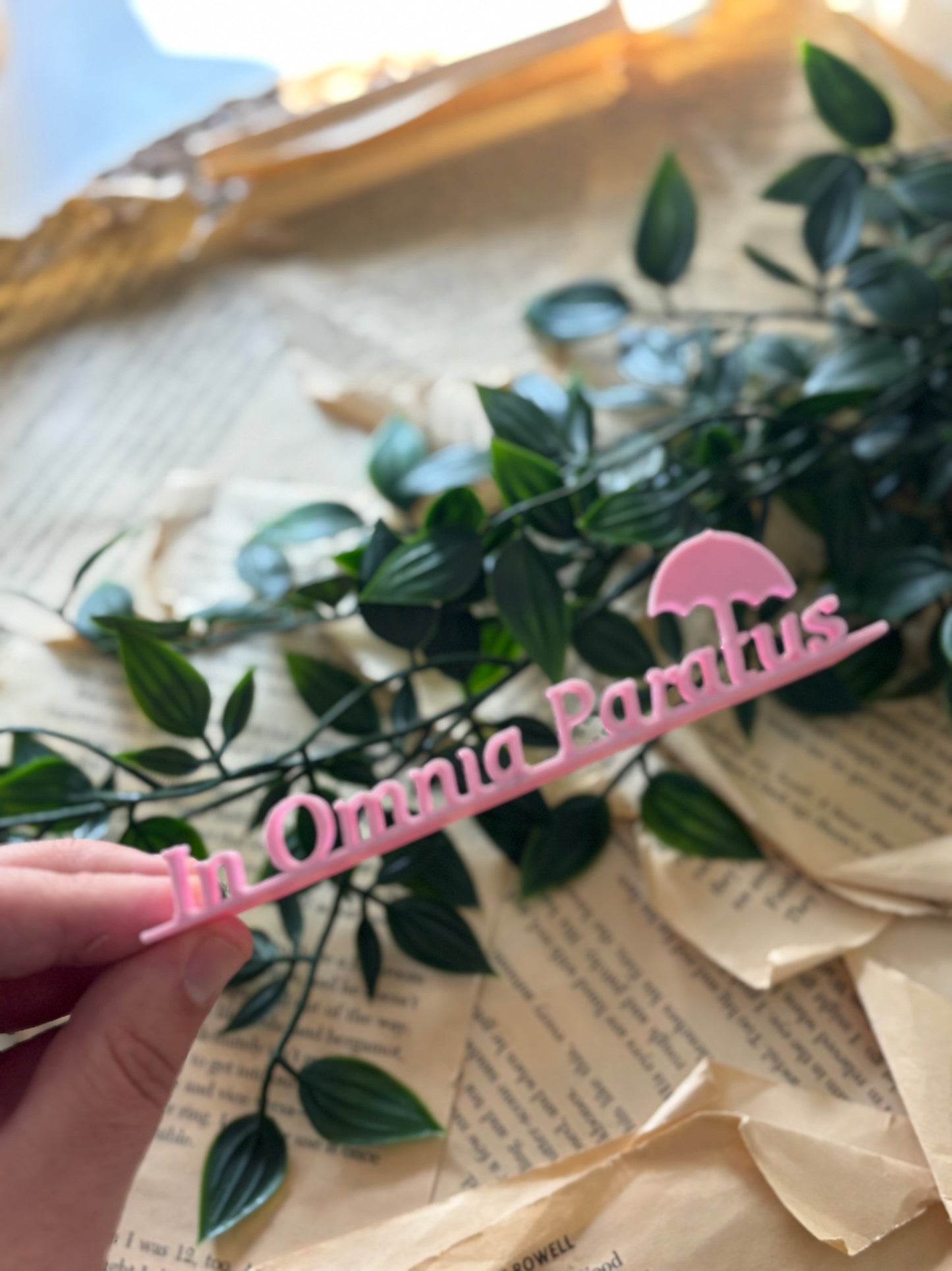 In Omnia Paratus 3D printet bokmerke