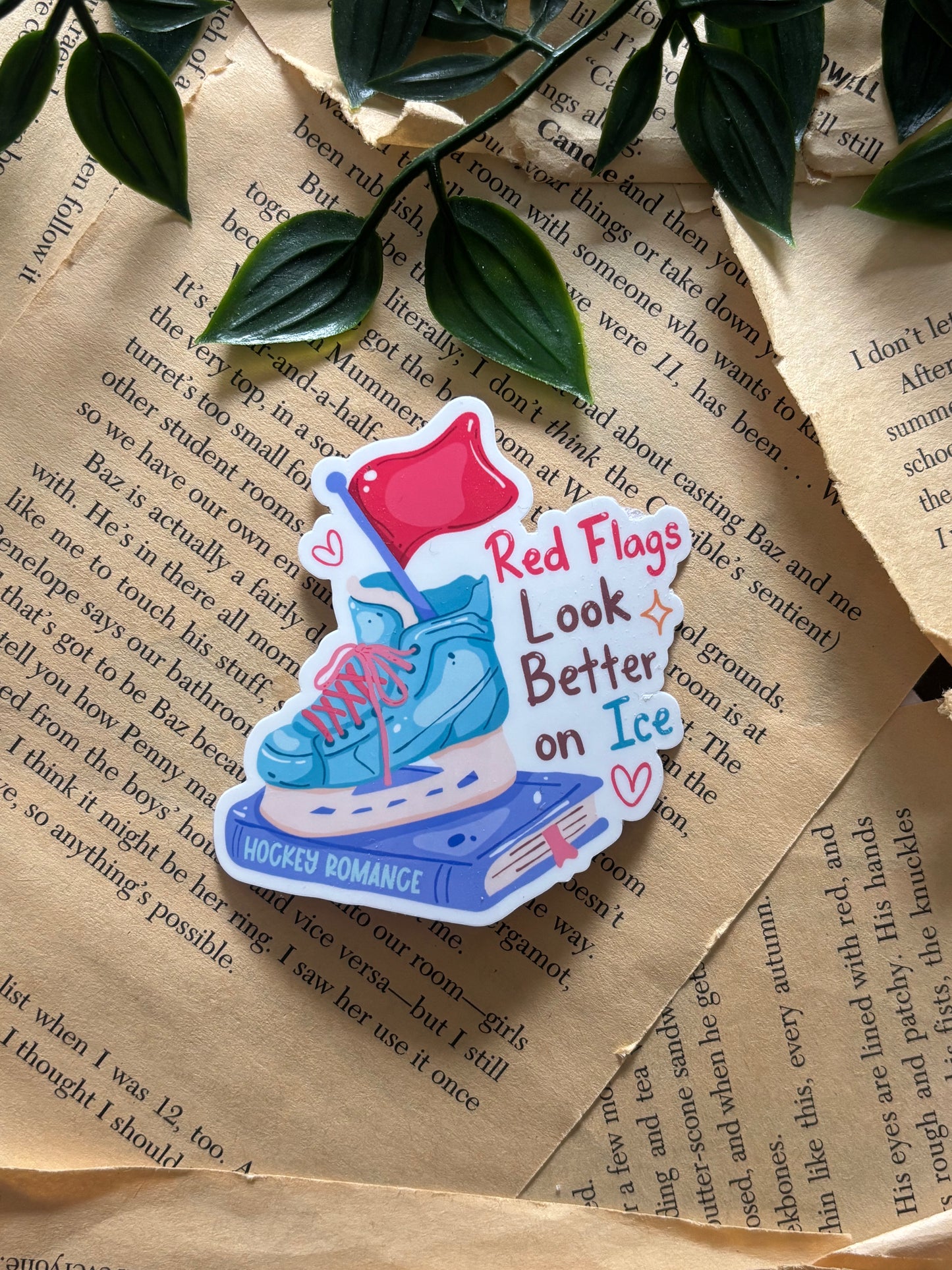 Red Flags look better on ice sticker