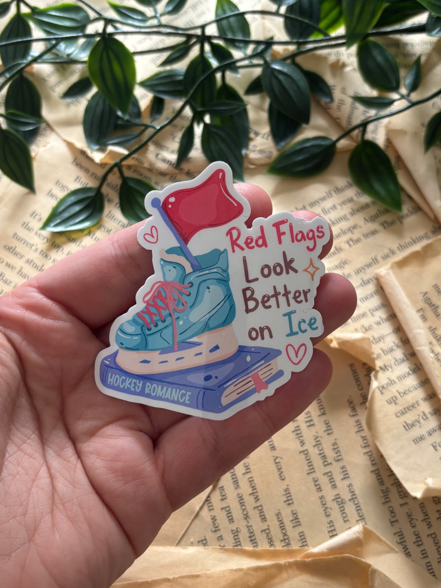 Red Flags look better on ice sticker