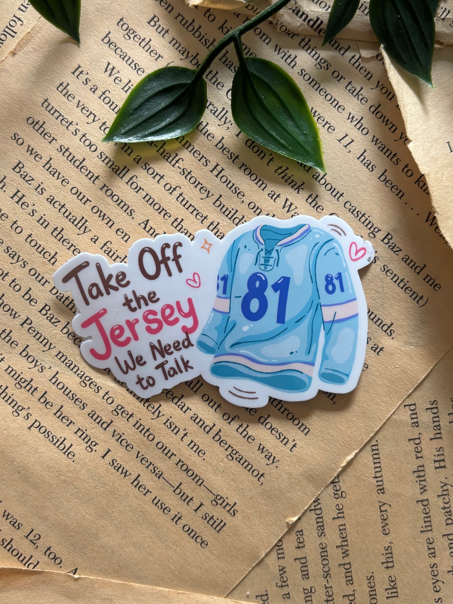 Take off the jersey sticker