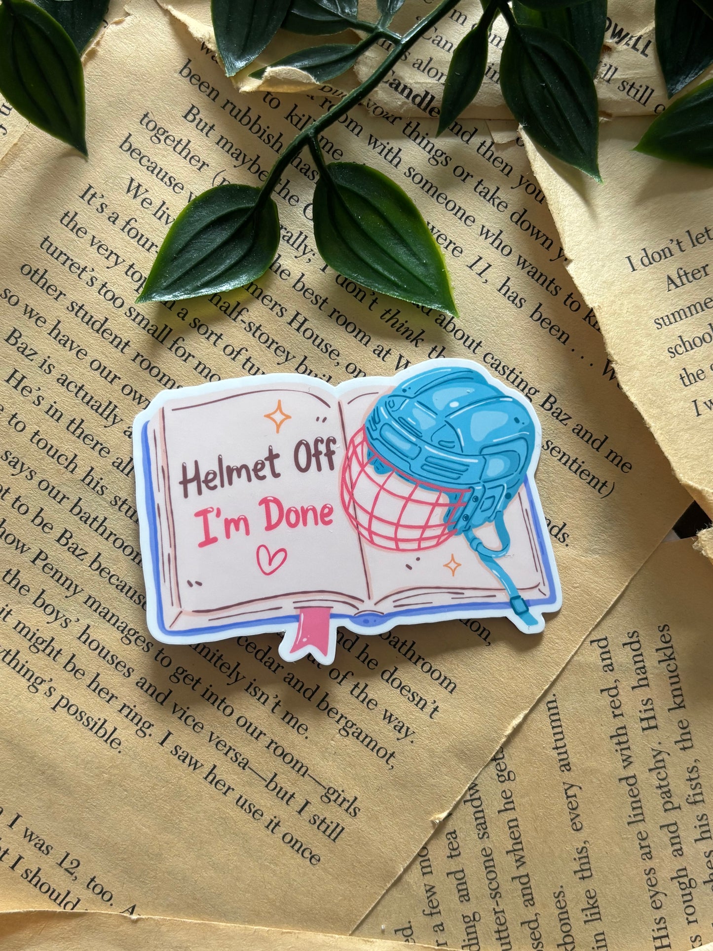 Helmet off sticker