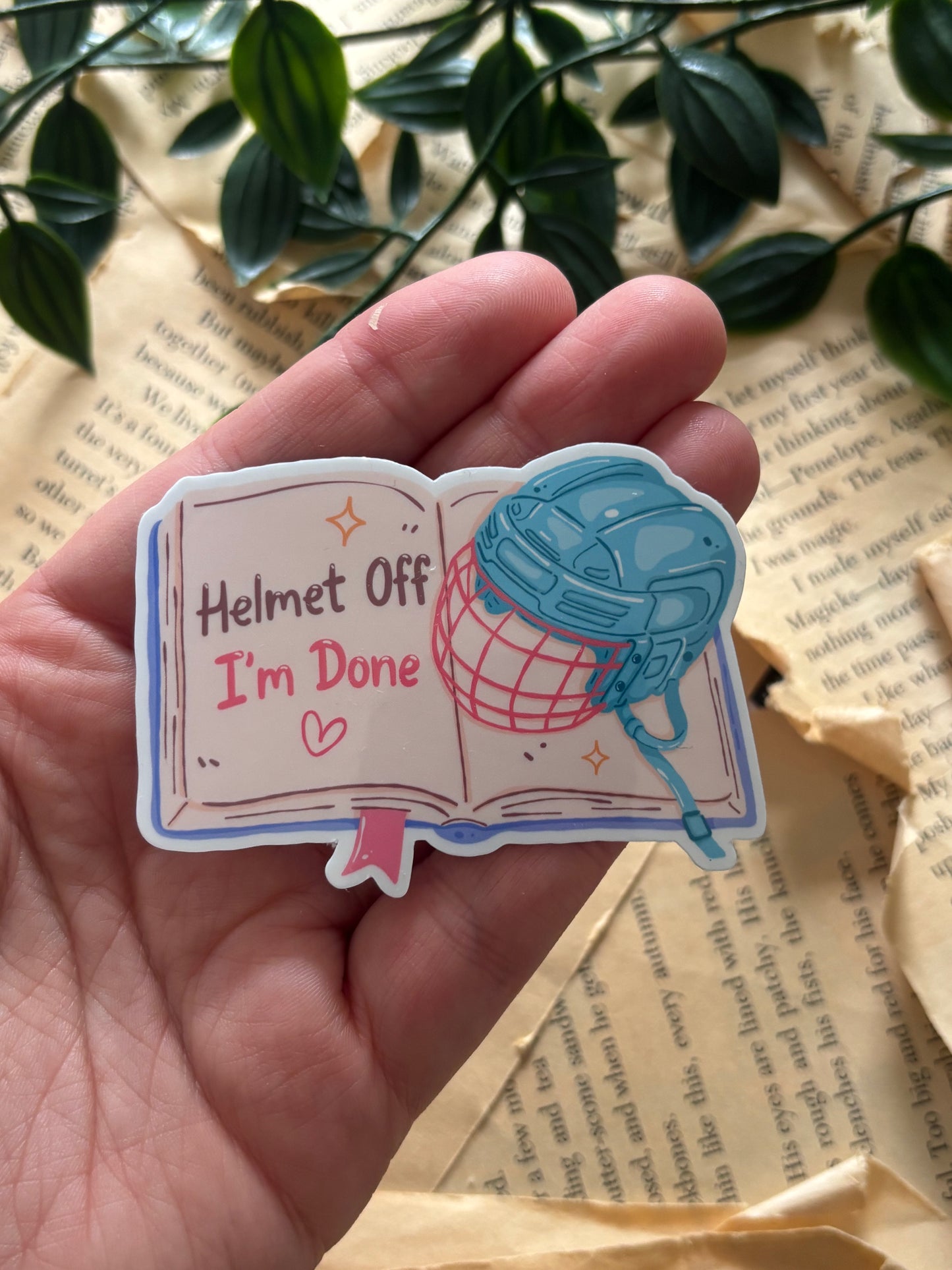 Helmet off sticker