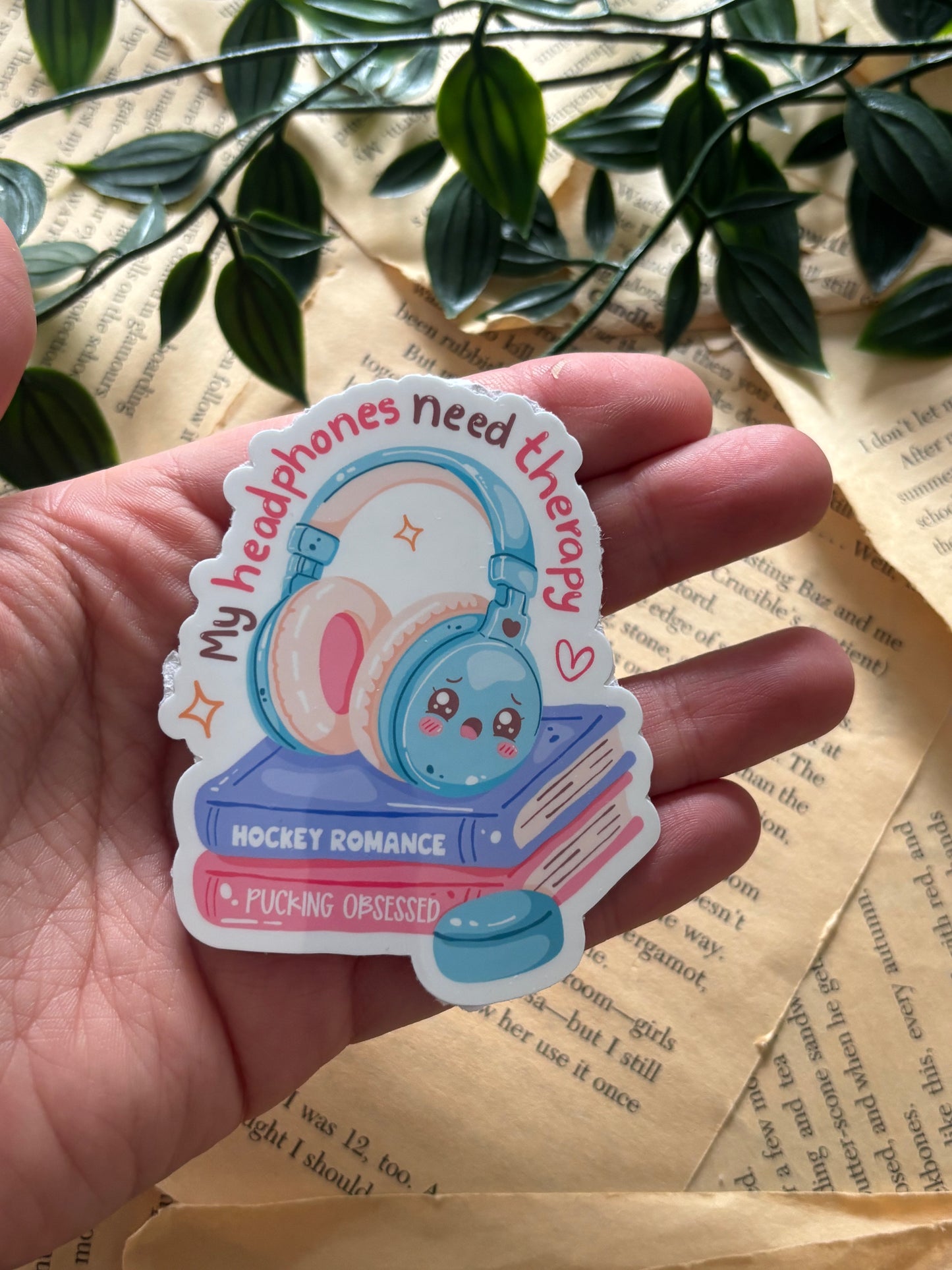 My headphones need therapy sticker