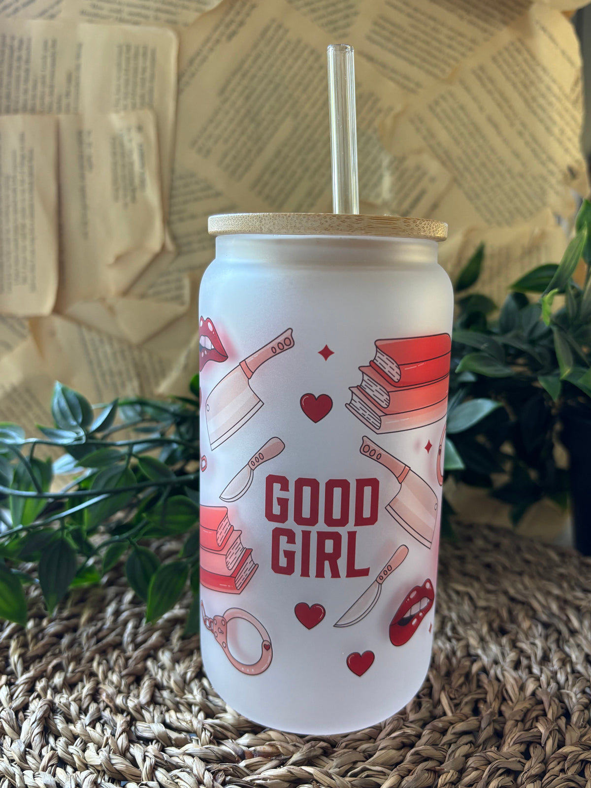 Good Girl Drikkeglass med sugerør