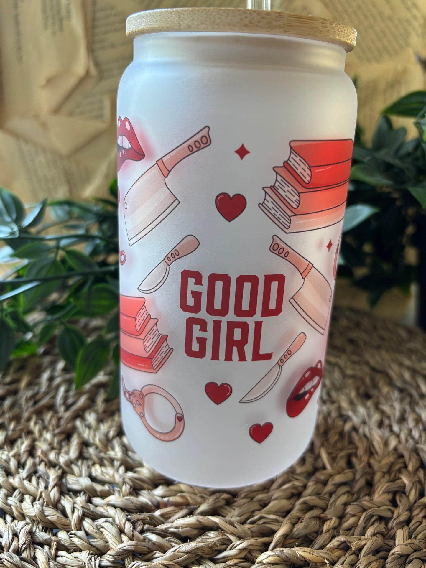 Good Girl Drikkeglass med sugerør