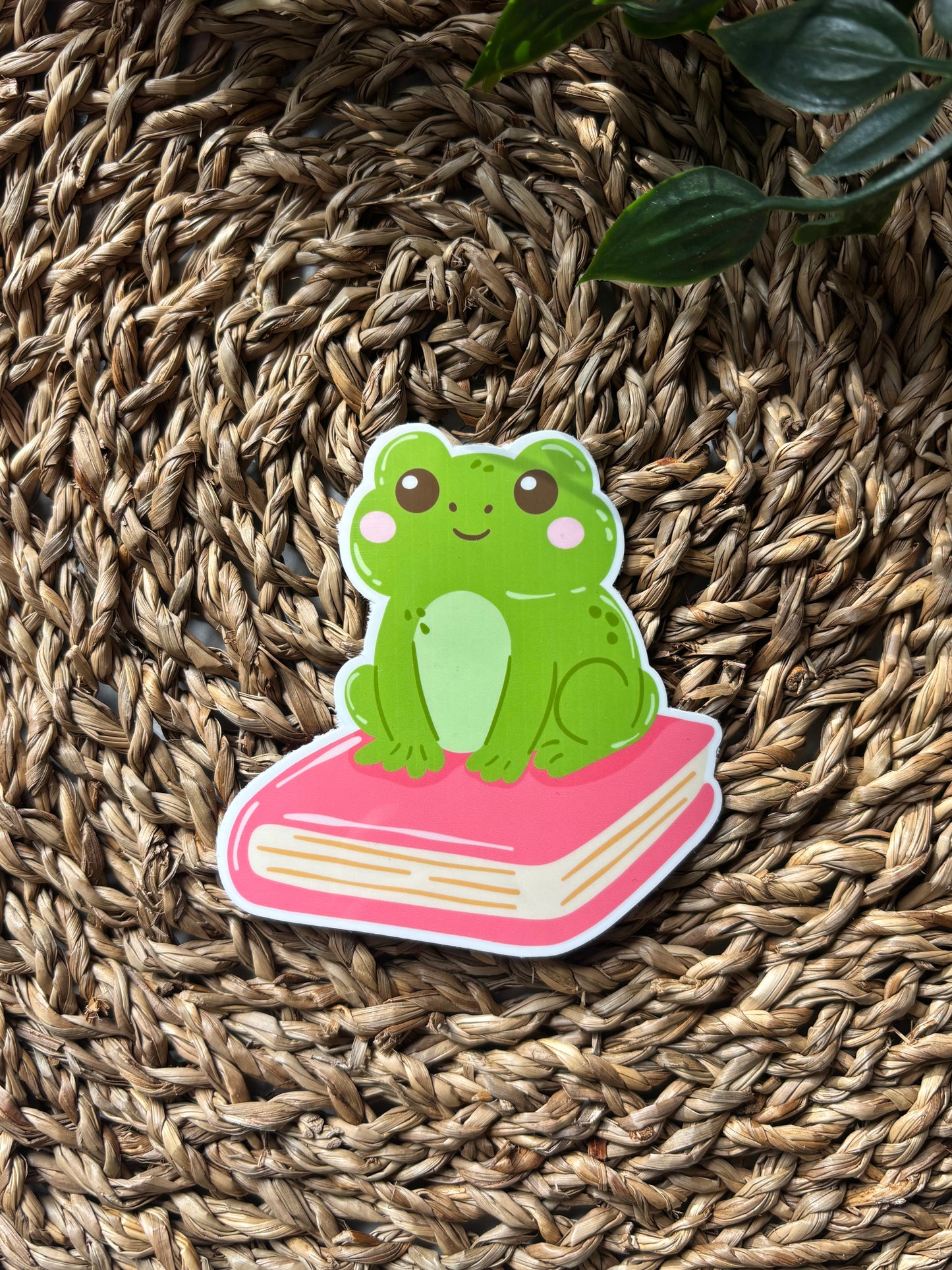 Froggie on book sticker