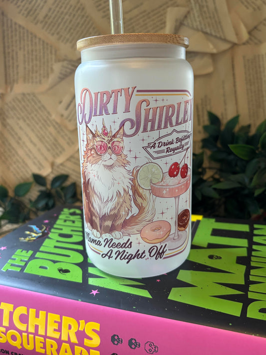 Dirty Shirley Drikkeglass med sugerør