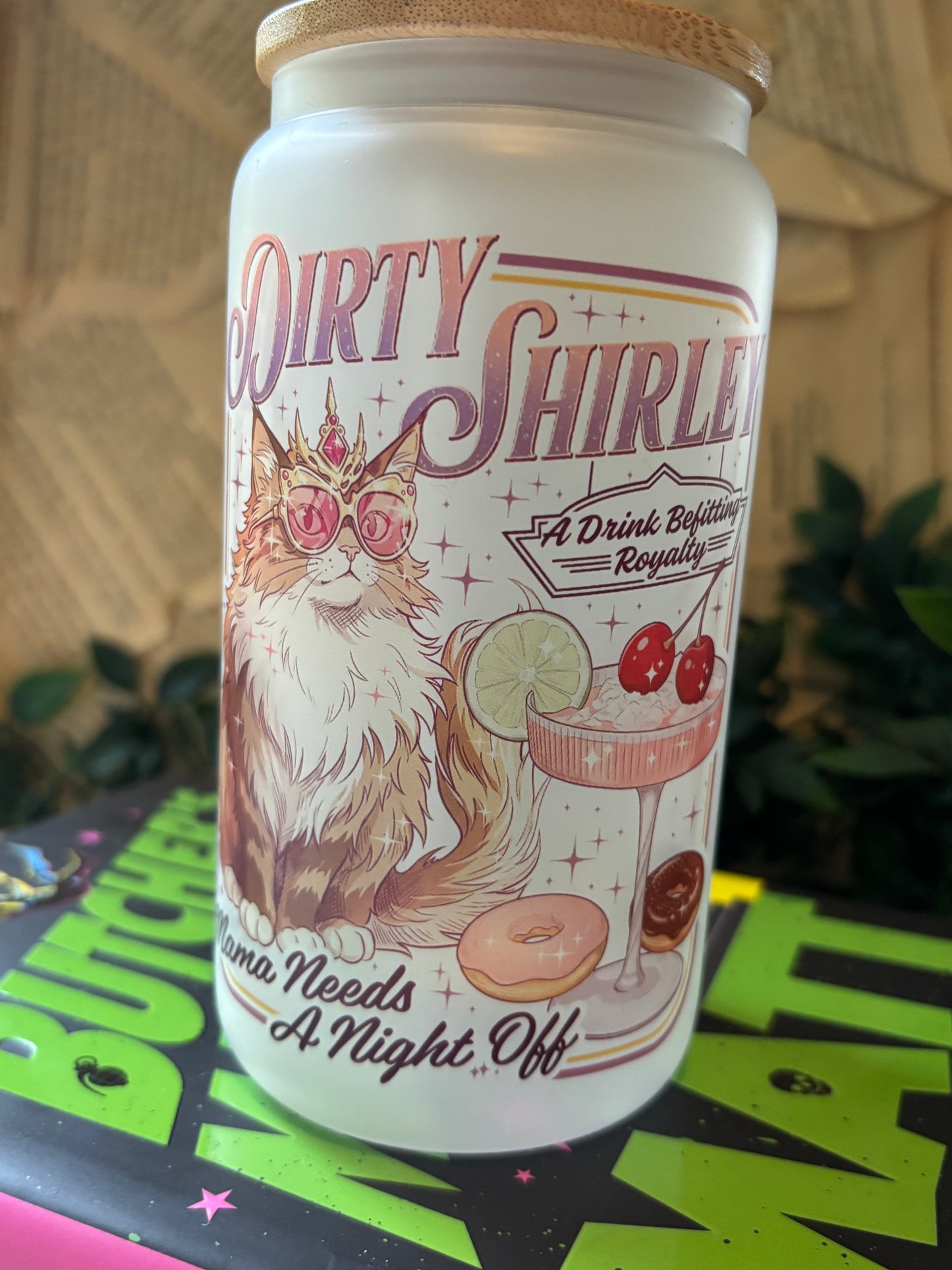 Dirty Shirley Drikkeglass med sugerør