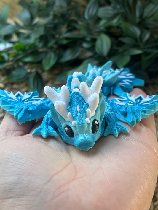 Tiny Winter Dragon - Cute 3D Fidget Dragon