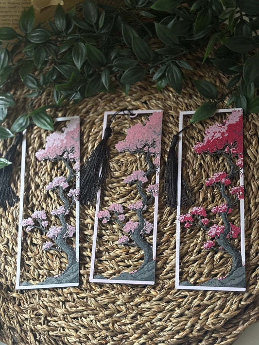 Sakura 3pk bokmerker med dusk