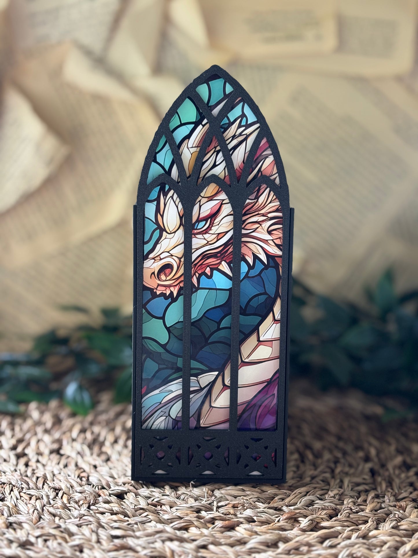 Book Nook - Stained Glass Window w/ 5 designs