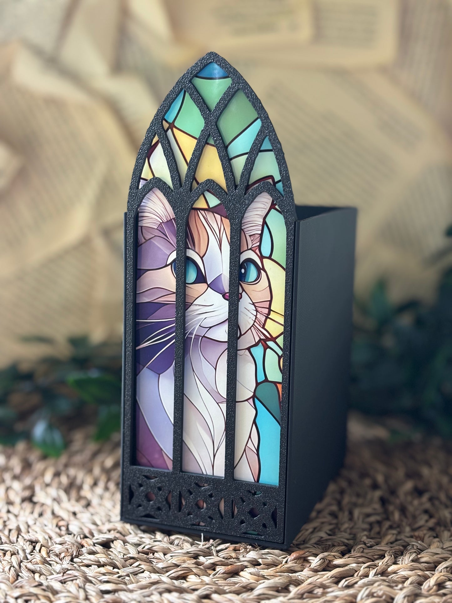 Book Nook - Stained Glass Window w/ 5 designs