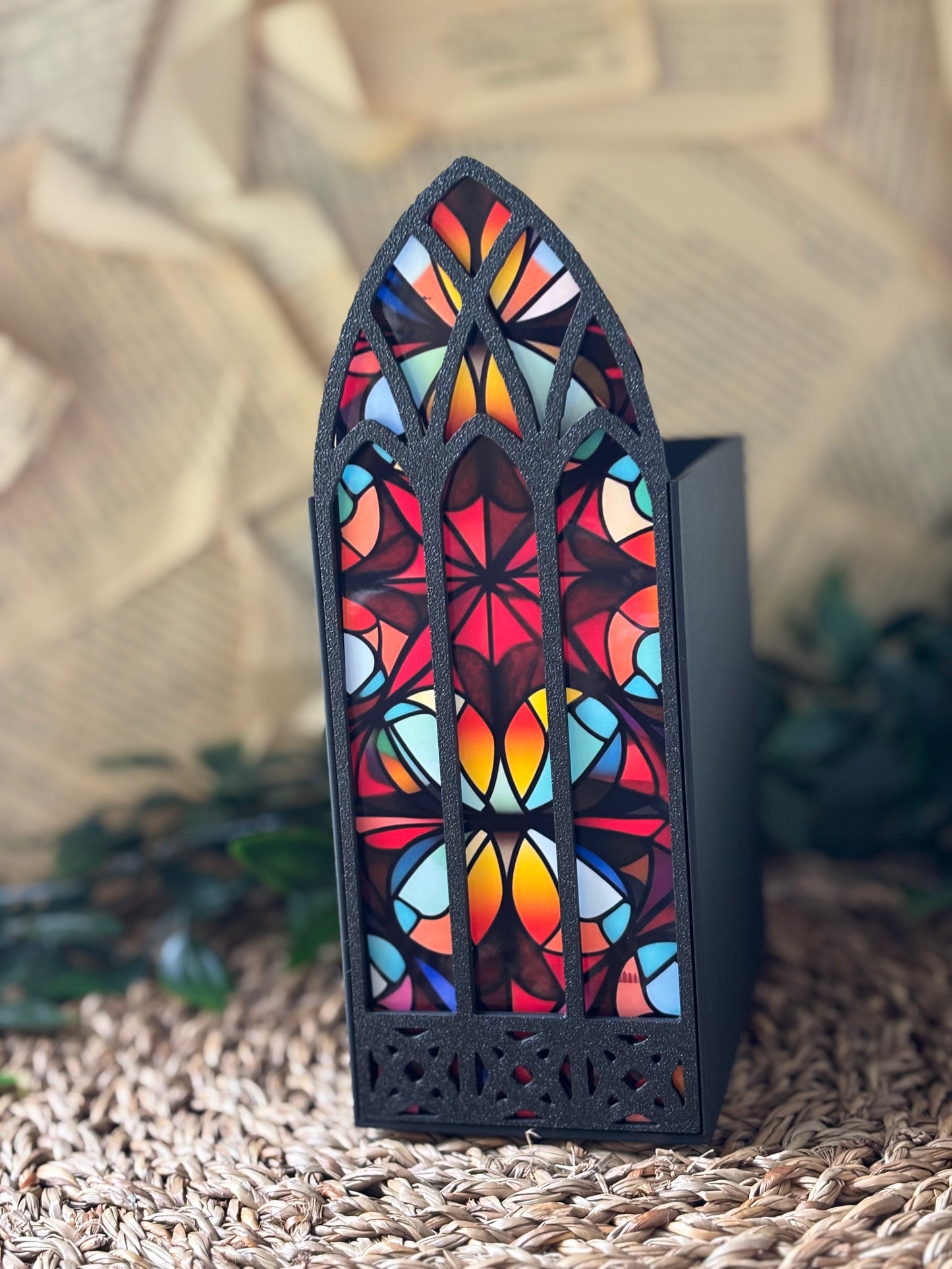 Book Nook - Stained Glass Window w/ 5 designs