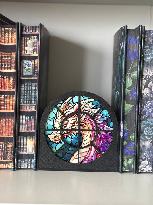 Book Nook - Stained Round Glass Window w/ 5 designs