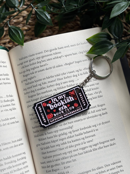In My Bookish Era Ticket Nøkkelring