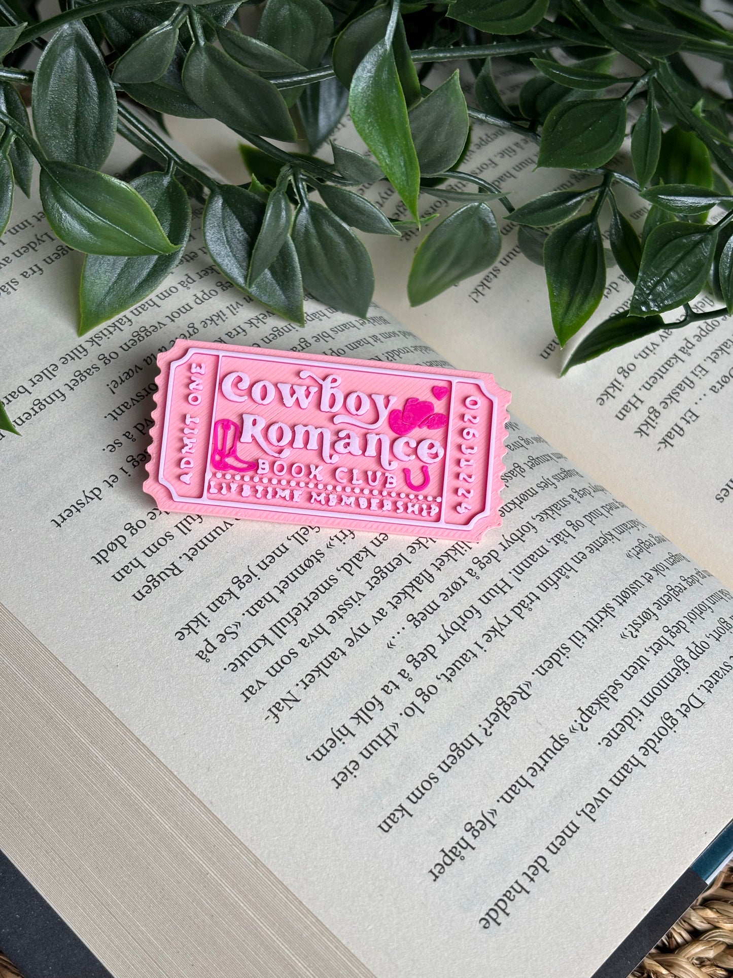 Cowboy Romance Ticket Pin