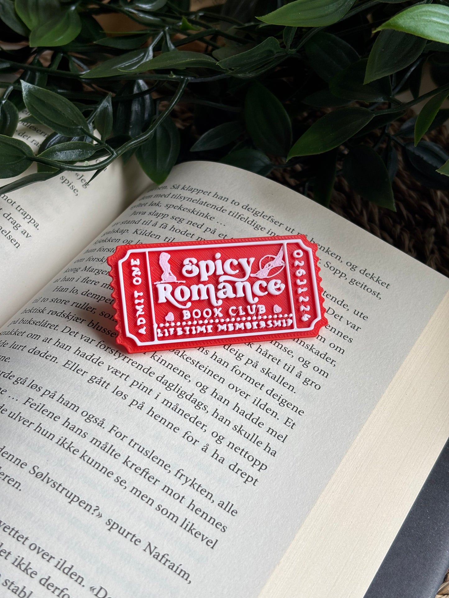 Spicy Romance Ticket Pin