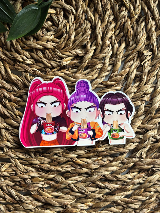 Ramen Girls Sticker - Kpop Demon Hunters Inspirert Sticker