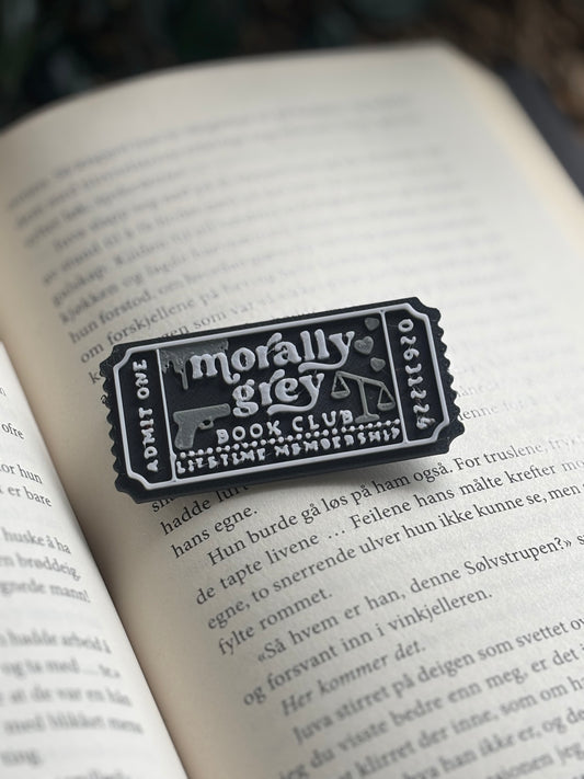 Morally Grey Ticket Pin