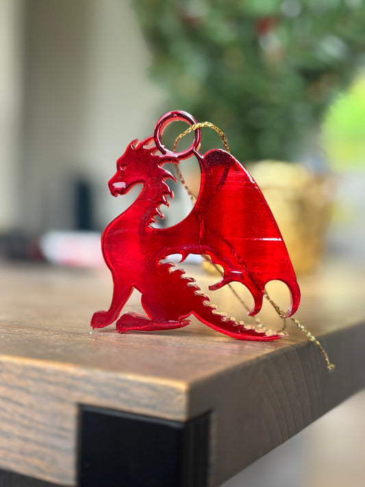 Sitting Dragon Julepynt