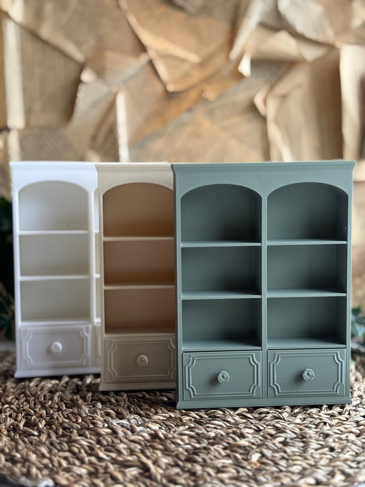 Bokhylle med skuff - Dobbel hylle