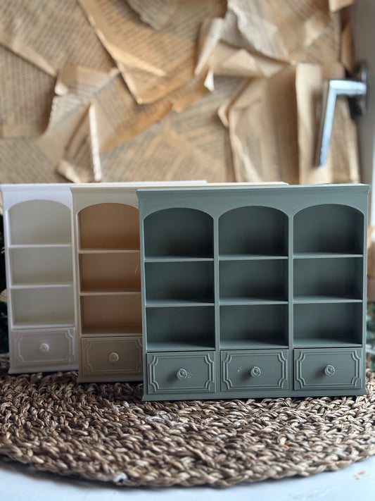 Bokhylle med skuff - Trippel hylle