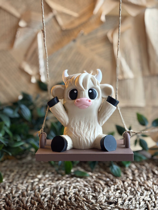Cute Swinging Cow