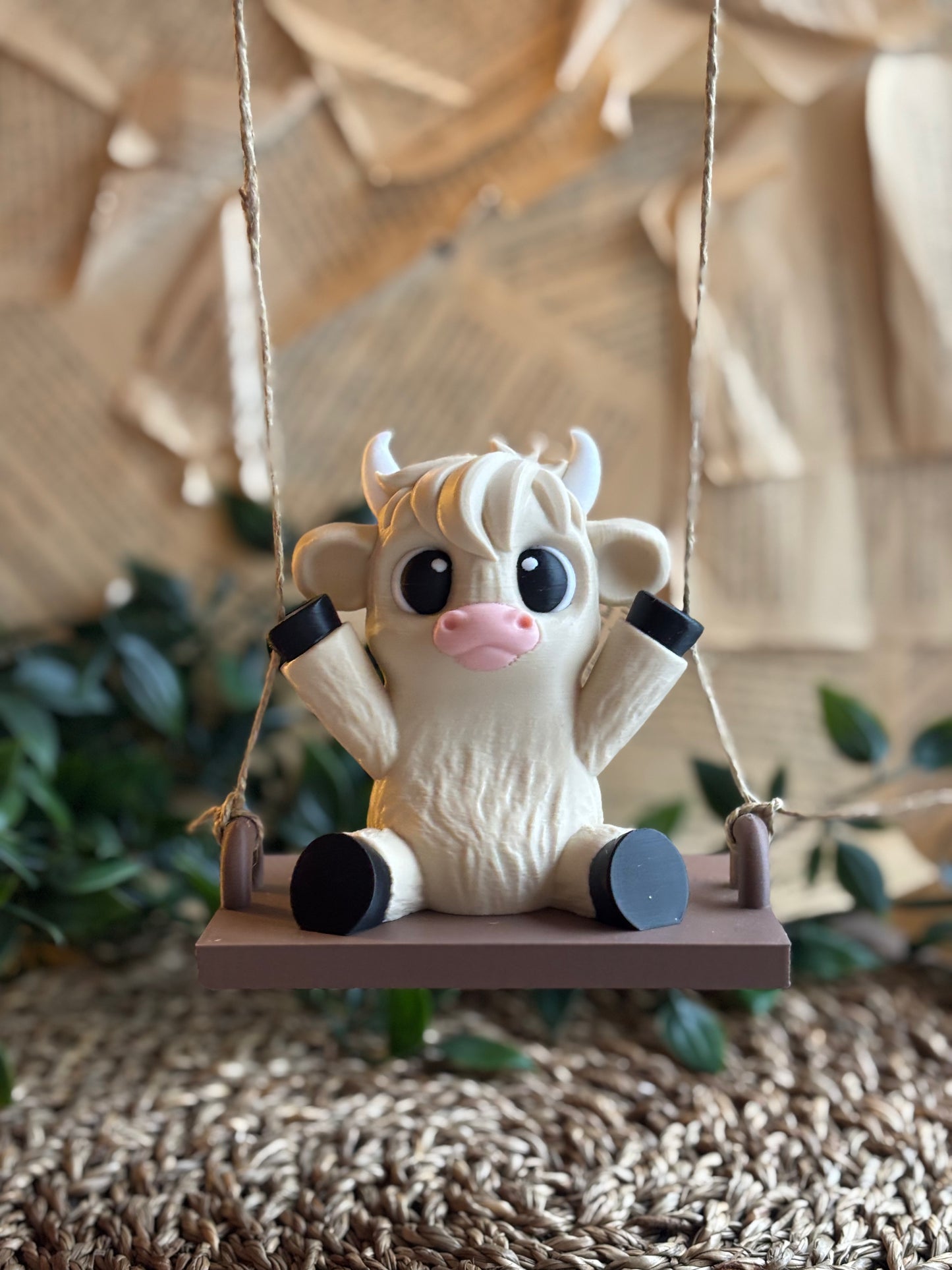 Cute Swinging Cow