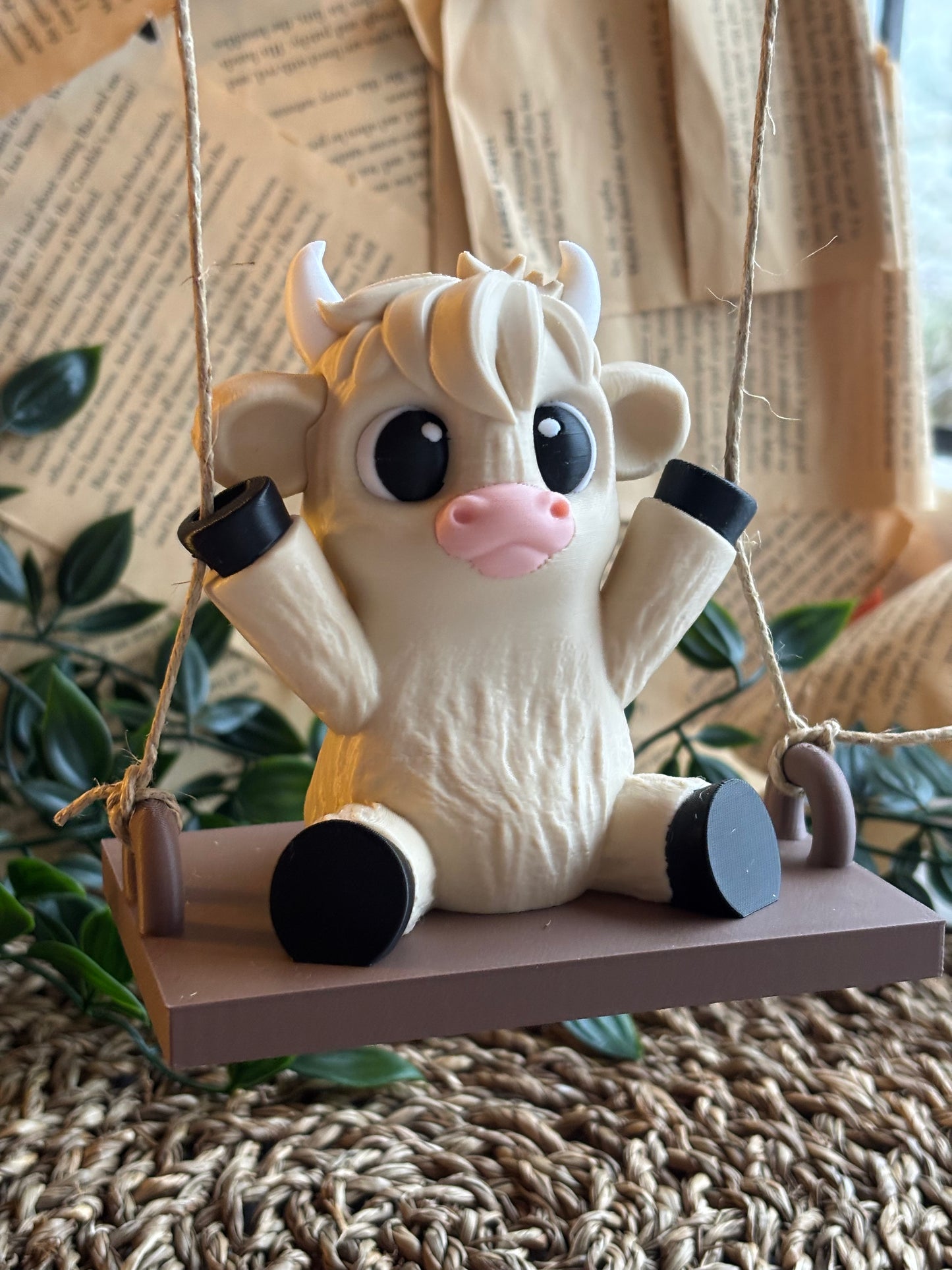 Cute Swinging Cow